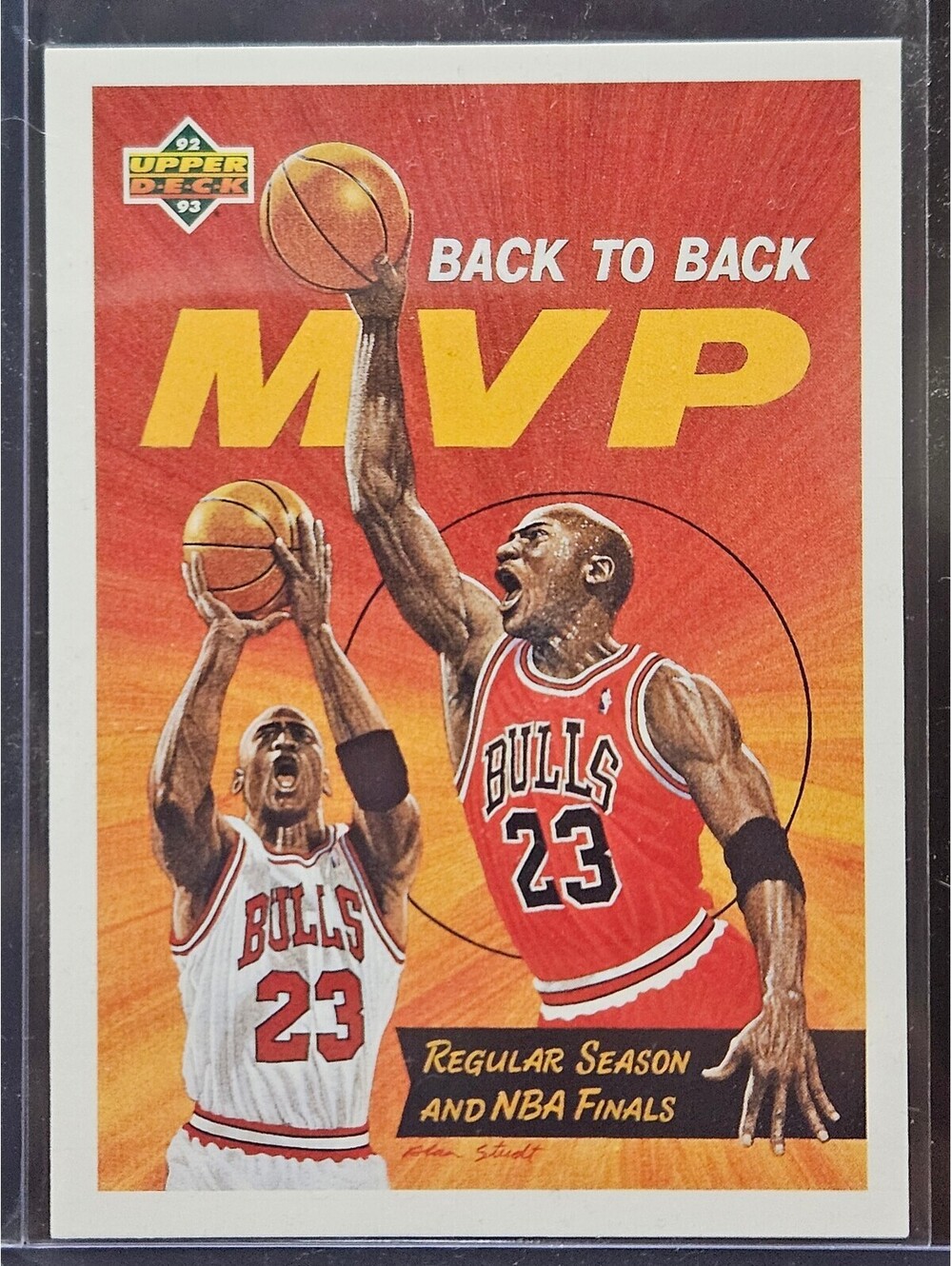 1992 Upper Deck Michael Jordan Back to Back MVP Card #67
